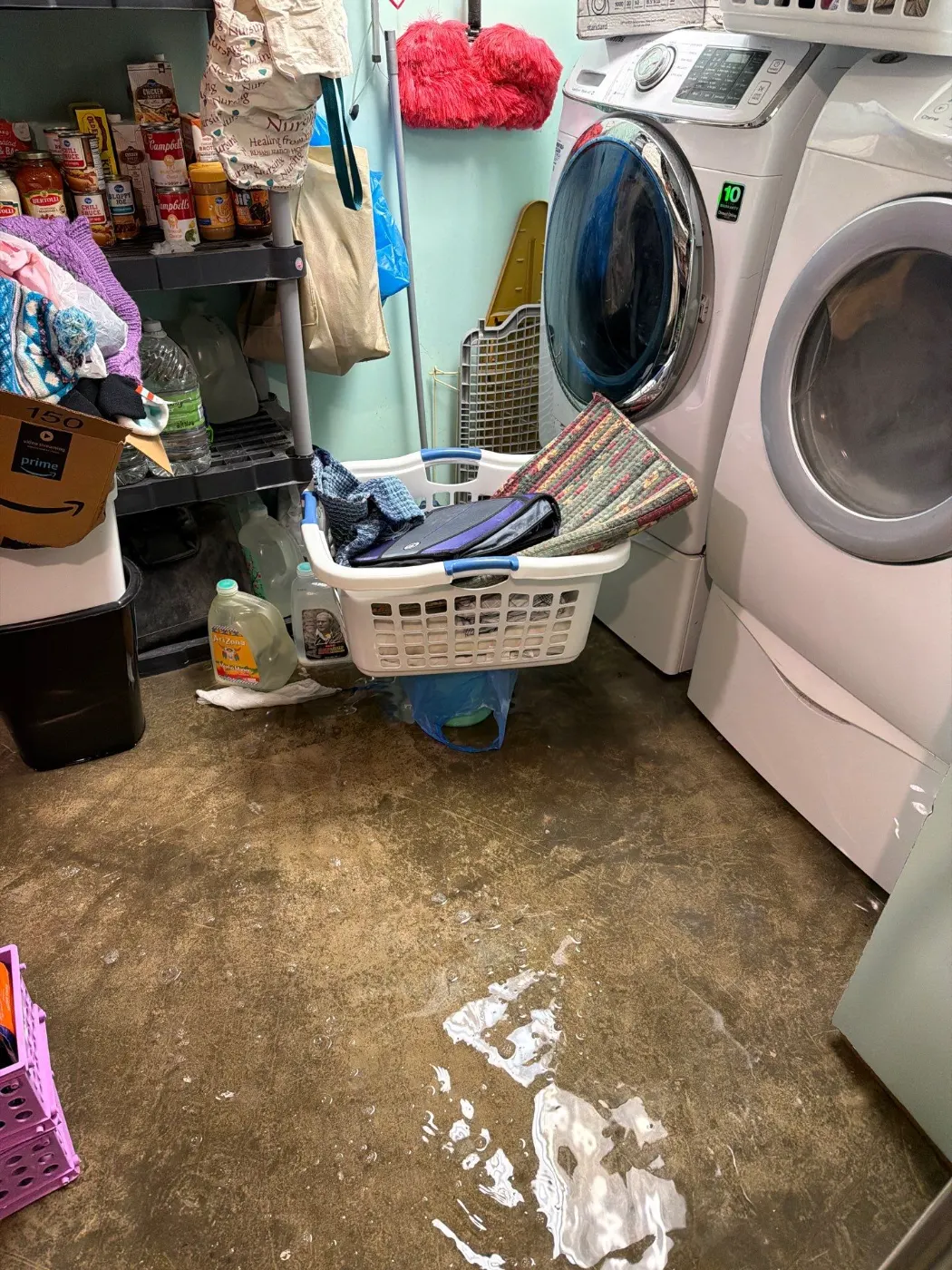 Air movers and dehumidifiers running in Hadley Hills Indiana home dry-out
